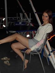 Charming wifey posing