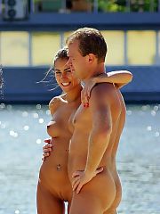 Photo 3, Nudist Couples Sunbathing