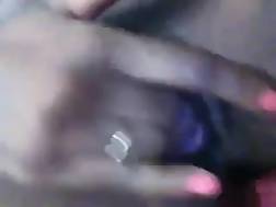 8 min - Fingering bald black pussy