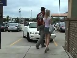 7 min - Blonde small voyeur public