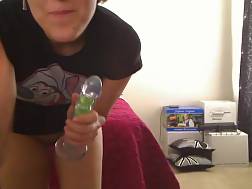 3 min - Webcam solo blowing dildo