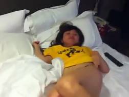 5 min - Asian wifey teases holes