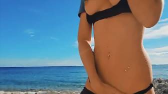beach day naughty girlfriend