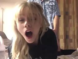 8 min - Blond teenager drilled