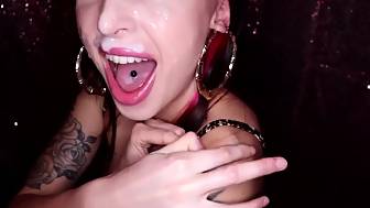 young cumslut worships cockandballs