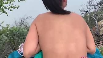 nasty gf fucks outdoors