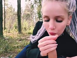 10 min - Outdoors blow forest jizz