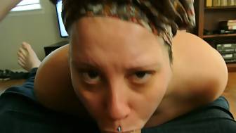 jizz gulps huge dick