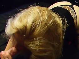 2 min - Blonde mom cock sucking