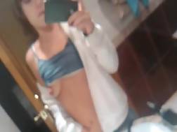 4 min - Darkhaired teen undressing teasing