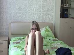 6 min - Blonde teen strips rubs