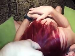 1 min - Pale redhaired teenager rides
