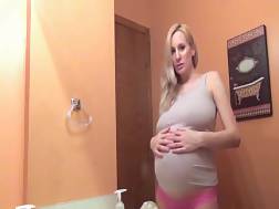 5 min - Pregnant blondie strips teases