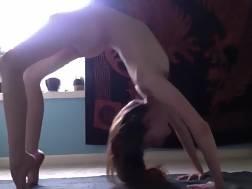 Girl Striping In Yoga Pants Naked