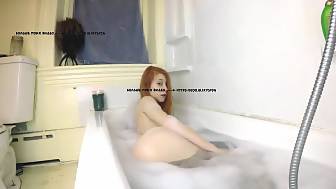 girl pulling vagina bathroom