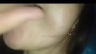 black haired enjoys blow