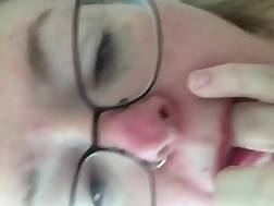 2 min - Bbw mature licking fingers