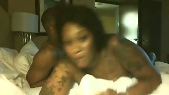 fat ebony wife enjoys