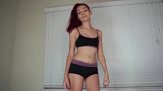 skinny redhaired teen rides