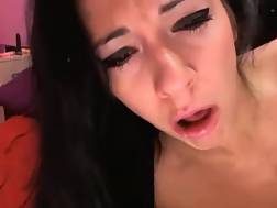 6 min - Fishnet bangs herself