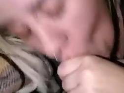 3 min - Pierced public blow gulp