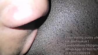 snatch black man licking
