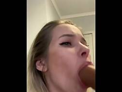 6 min - Two dildos throat