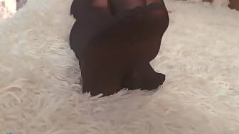 cum tights feet