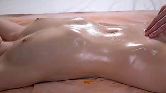 oiled massage shaking squirt