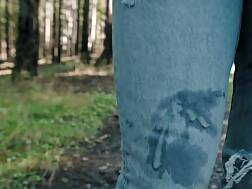 13 min - Public blowjob forest leather