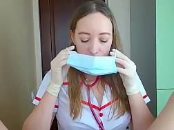 6 min - Nurse relaxing nuts suck