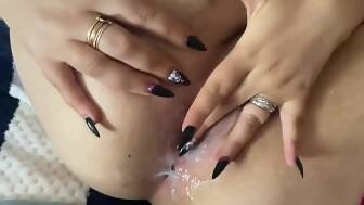 cuckold fucks vagina sperm