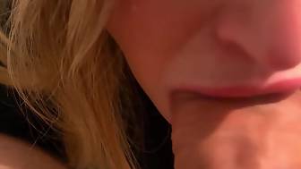 sperm mouth close bj