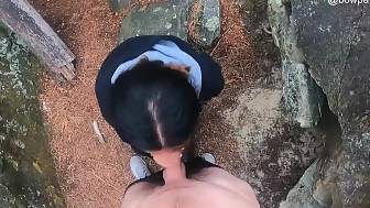 pov asian fuck forest