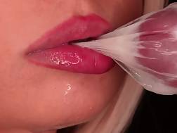 8 min - Closeup condom sucks pecker